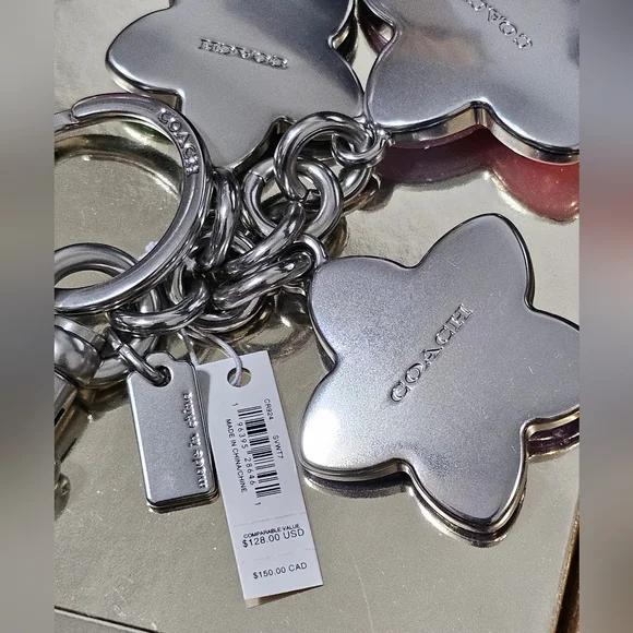 Coach Wildflower Cluster Bag Charm Keychain New with Tags - Picture 3 of 9